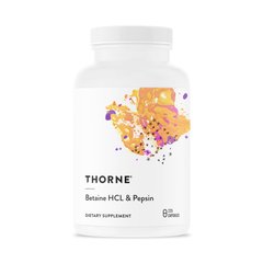 Thorne Betaine HCL & Pepsin, 225 капсул