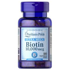 Puritan's Pride Biotin 10000 mcg, 100 капсул