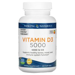 Nordic Naturals Vitamin D3 5000 IU, 120 капсул Апельсин