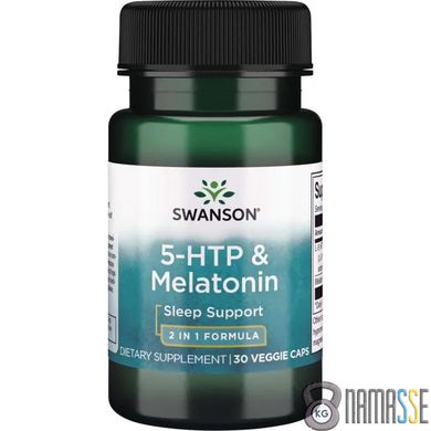 Swanson 5-HTP & Melatonin, 30 капсул