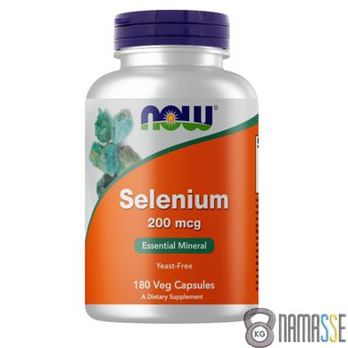 NOW Selenium 200 mcg, 180 вегакапсул