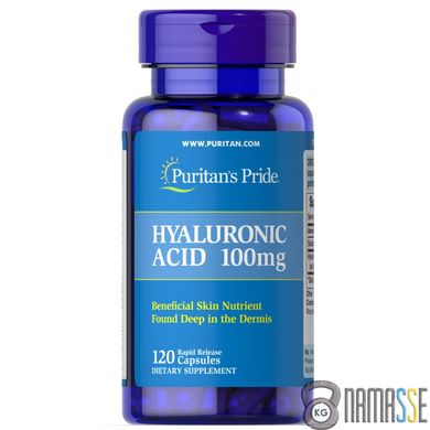 Puritan's Pride Hyaluronic Acid 100 mg, 120 капсул