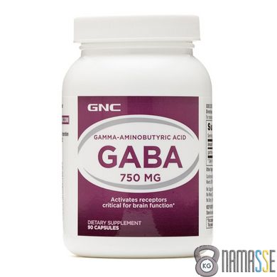 GNC GABA 750, 90 капсул
