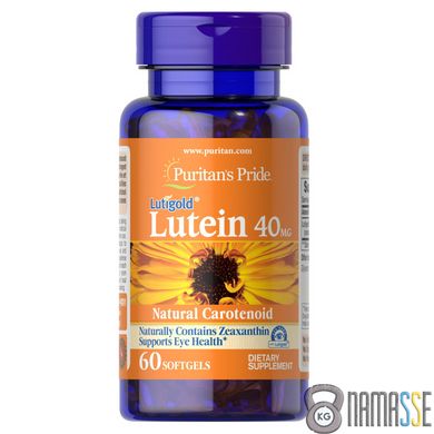 Puritan's Pride Lutein 40 mg with Zeaxanthin, 60 капсул