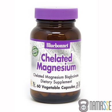 Bluebonnet Nutrition Chelated Magnesium, 60 вегакапсул
