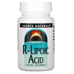 Source Naturals R-Lipoic Acid 100 mg, 60 таблеток