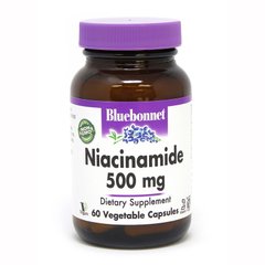 Bluebonnet Nutrition Niacinamide 500 mg, 60 вегакапсул