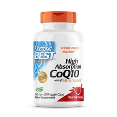 Doctor's Best CoQ10 BioPerine 200 mg, 180 вегакапсул