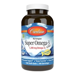 Carlson Labs Norwegian Super Omega-3 Gems 1200 mg, 180 капсул