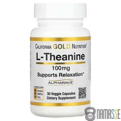 California Gold Nutrition L-Theanine 100 mg, 30 вегакапсул