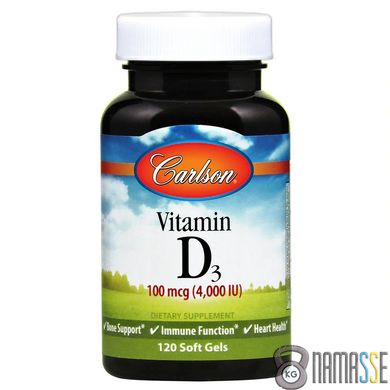 Carlson Labs Vitamin D3 4000 IU, 120 капсул