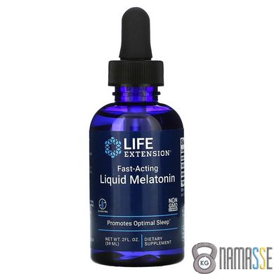 Life Extension Fast-Acting Liquid Melatonin, 59 мл Перцева м'ята