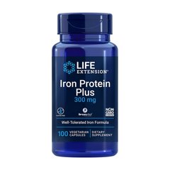 Life Extension Iron Protein Plus 300 mg, 100 вегакапсул