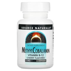Source Naturals Methylcobalamin 5 mg, 30 льодяників Вишня