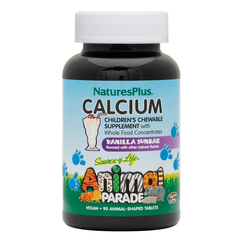 Фото - Прочее спортивное питание Natures Plus Animal Parade Calcium, 90 жувальних таблеток - ваніль 