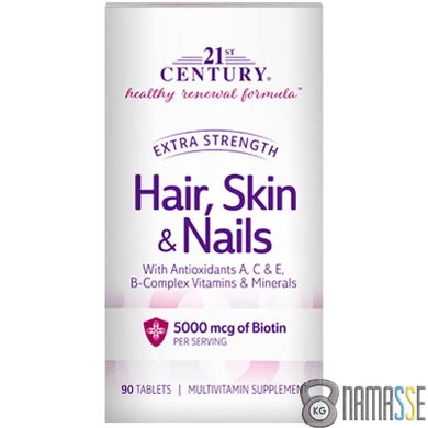 21st Century Hair Skin & Nails Extra Strength, 90 таблеток