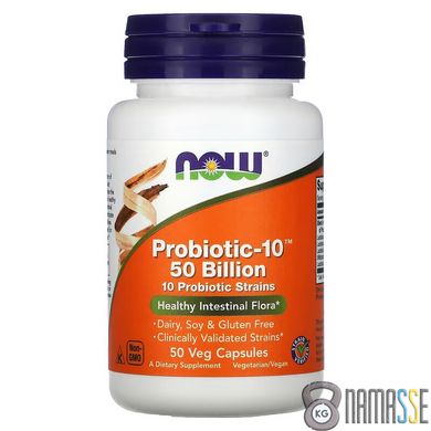 NOW Probiotic-10 50 billion, 50 вегакапсул