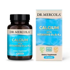 Dr. Mercola Calcium with Vitamins D3 and K2, 30 капсул