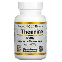 California Gold Nutrition L-Theanine 100 mg, 60 вегакапсул