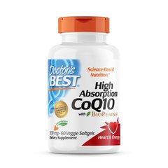 Doctor's Best CoQ10 BioPerine 200 mg, 60 гелевих вегакапсул