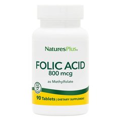Natures Plus Folic Acid 800 mcg, 90 таблеток