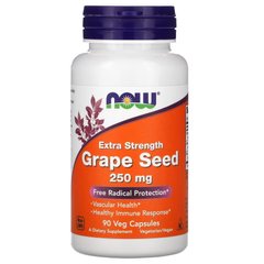 NOW Grape Seed 250 mg, 90 вегакапсул
