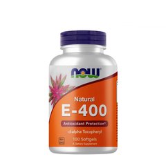 NOW Vitamin E-400 D-Alpha Tocopheryl, 100 капсул