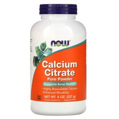 NOW Calcium Citrate Powder, 227 грам