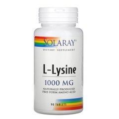 Solaray L-Lysine 1000 mg, 90 таблеток