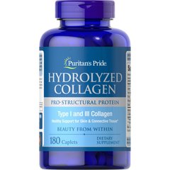 Puritan's Pride Hydrolyzed Collagen, 180 каплет
