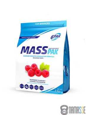 6PAK Nutrition Mass PAK, 3 кг Малина
