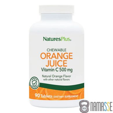 Natures Plus Orange Juice Vitamin C 500 mg, 90 жувальних таблеток