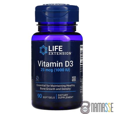 Life Extension Vitamin D3 1000 IU, 90 капсул