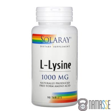 Solaray L-Lysine 1000 mg, 90 таблеток