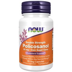 NOW Policosanol 20 mg Double Strength, 90 вегакапсул