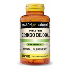 Mason Natural Whole Herb Ginkgo Biloba, 90 капсул