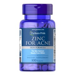 Puritan's Pride Zinc for Acne, 100 таблеток