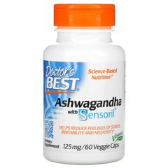Doctor's Best Ashwagandha 125 mg, 60 вегакапсул
