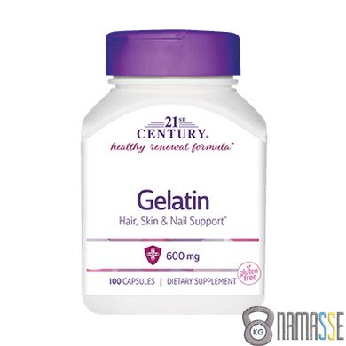 21st Century Gelatin 600 mg, 100 капсул