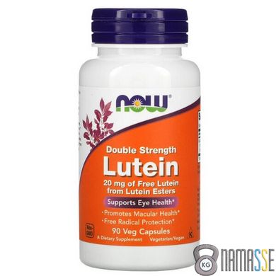 NOW Lutein 20 mg, 90 вегакапсул