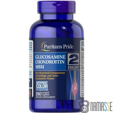 Puritan's Pride Chondroitin Glucosamine MSM 2 Per Day Formula, 180 каплет
