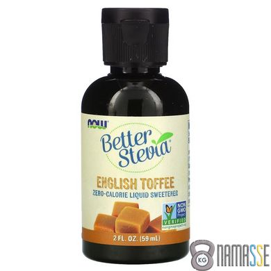 NOW Better Stevia, 60 мл, English Toffee