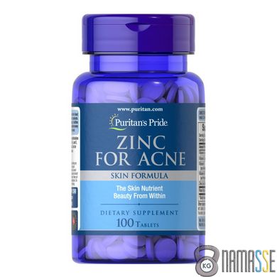 Puritan's Pride Zinc for Acne, 100 таблеток