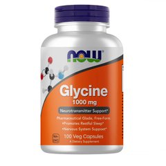 NOW Glycine 1000 mg, 100 вегакапсул
