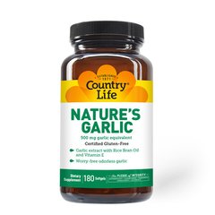 Country Life Nature’s Garlic, 180 капсул