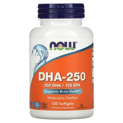 NOW DHA-250, 120 капсул