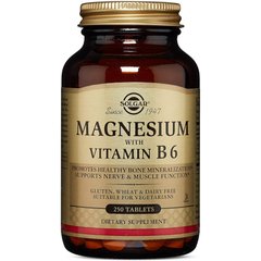 Solgar Magnesium with Vitamin B6, 250 таблеток
