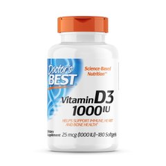 Doctor's Best Vitamin D3 1000 IU, 180 капсул