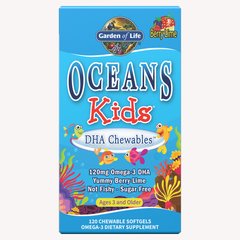 Garden of Life Oceans Kids DHA, 120 жувальних таблеток