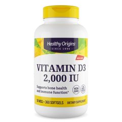 Healthy Origins Vitamin D3 2000 IU, 360 капсул